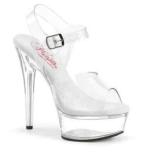 EXCITE-608 Clear Comfortable 6 Inch Heel Pole Dancing Shoe