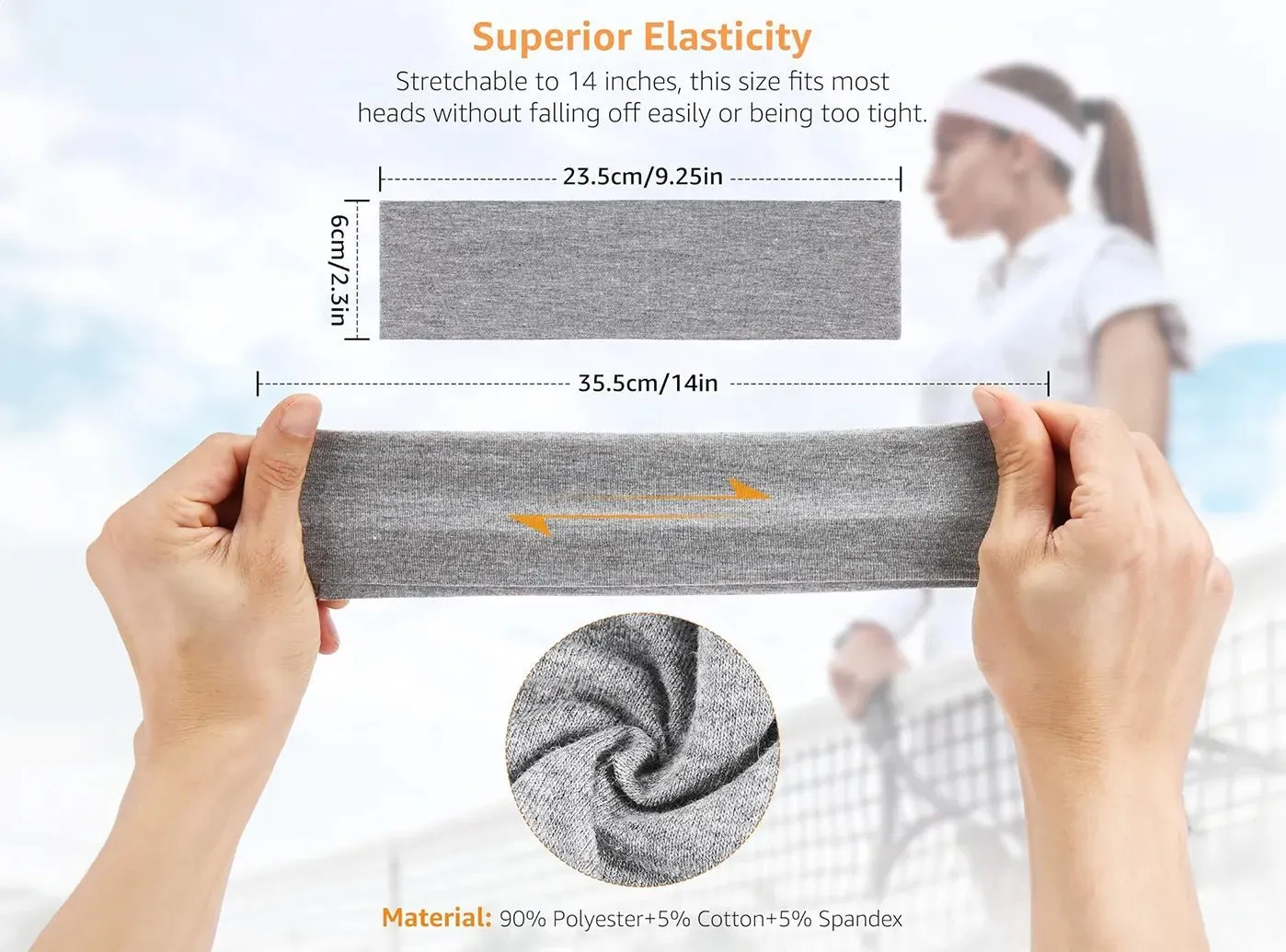 FitVille Fitness Sweat-Wicking Headband