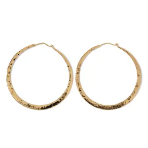 Forged Hoops, Large, Gold