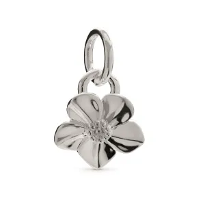 Forget-Me-Not Flower Personalised Silver Charm