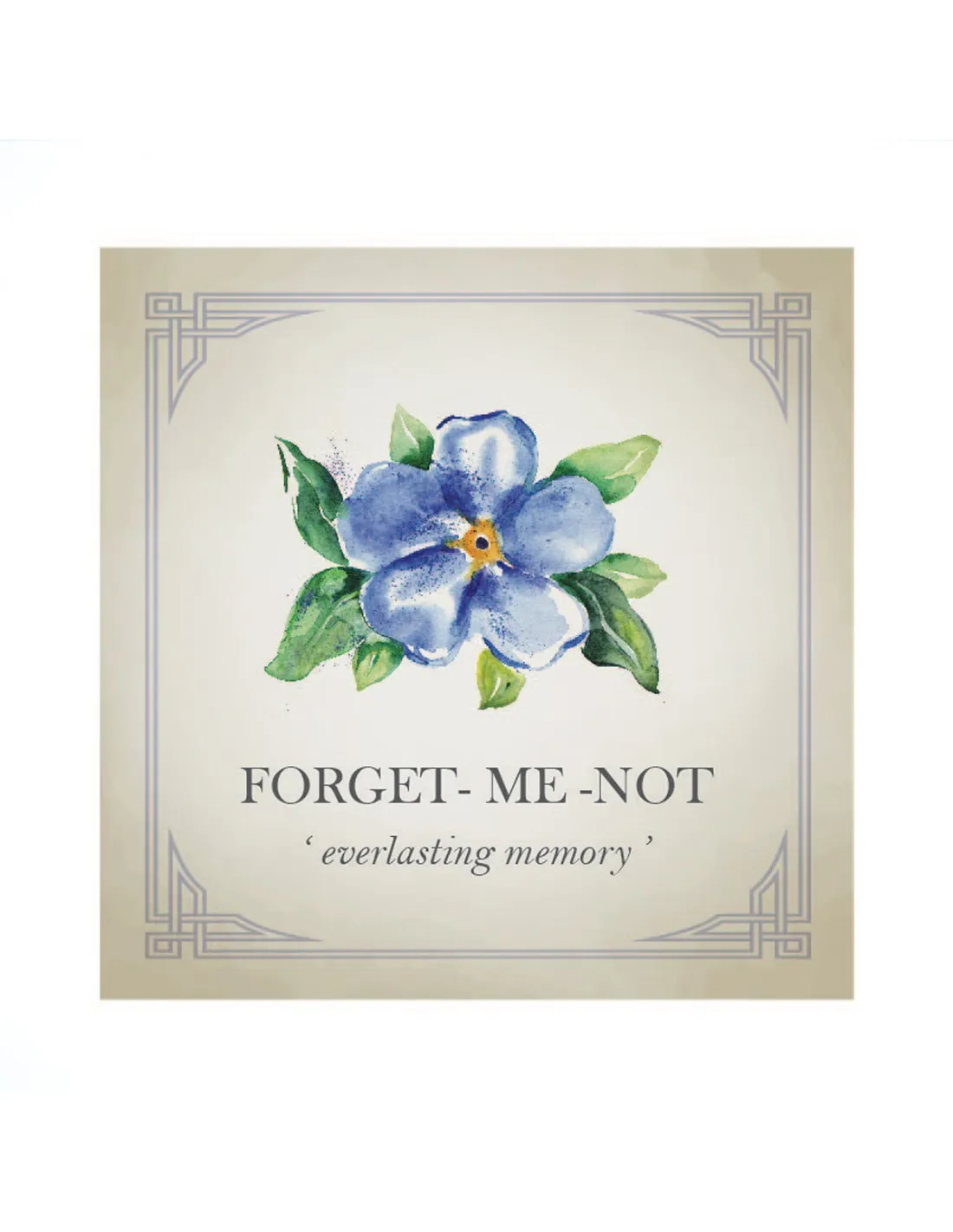 Forget-Me-Not Flower Personalised Silver Charm