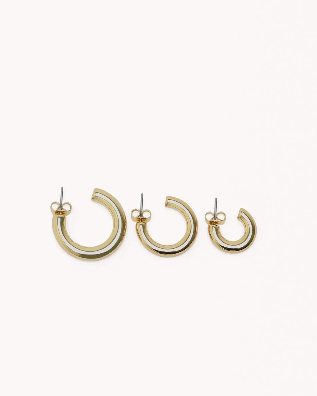 GARDA EARRING 3 PACK - GOLD PLATED 18K