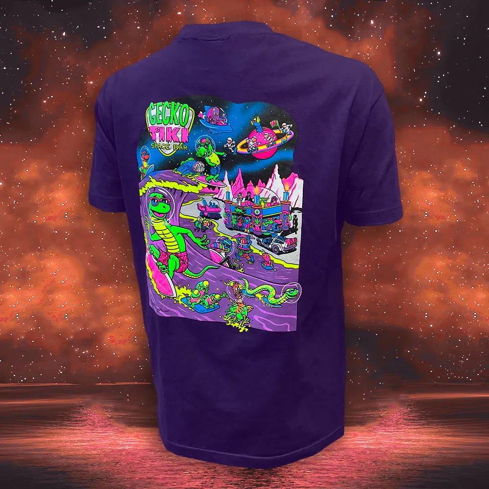 Gecko Space Tiki: 1980's Grape Smash Tee