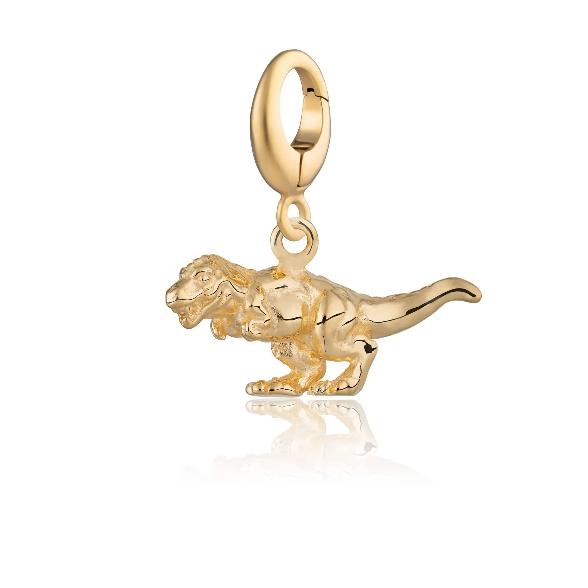 Gold Plated T-Rex Dinosaur Charm