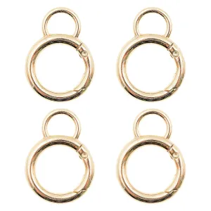 Gold Round Clip Key Chains (8 pieces)