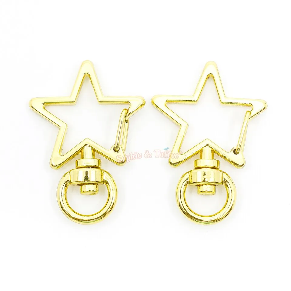 Gold Star Snap Clip with Swivel Ring (3 pieces)