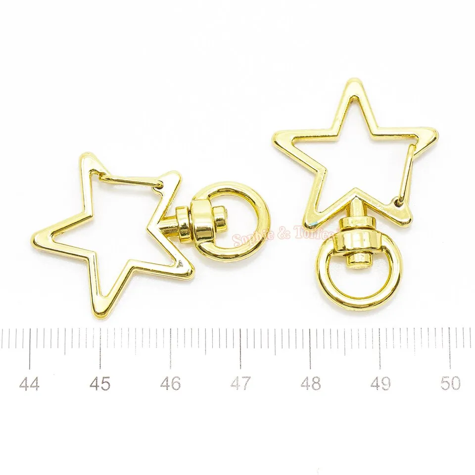 Gold Star Snap Clip with Swivel Ring (3 pieces)