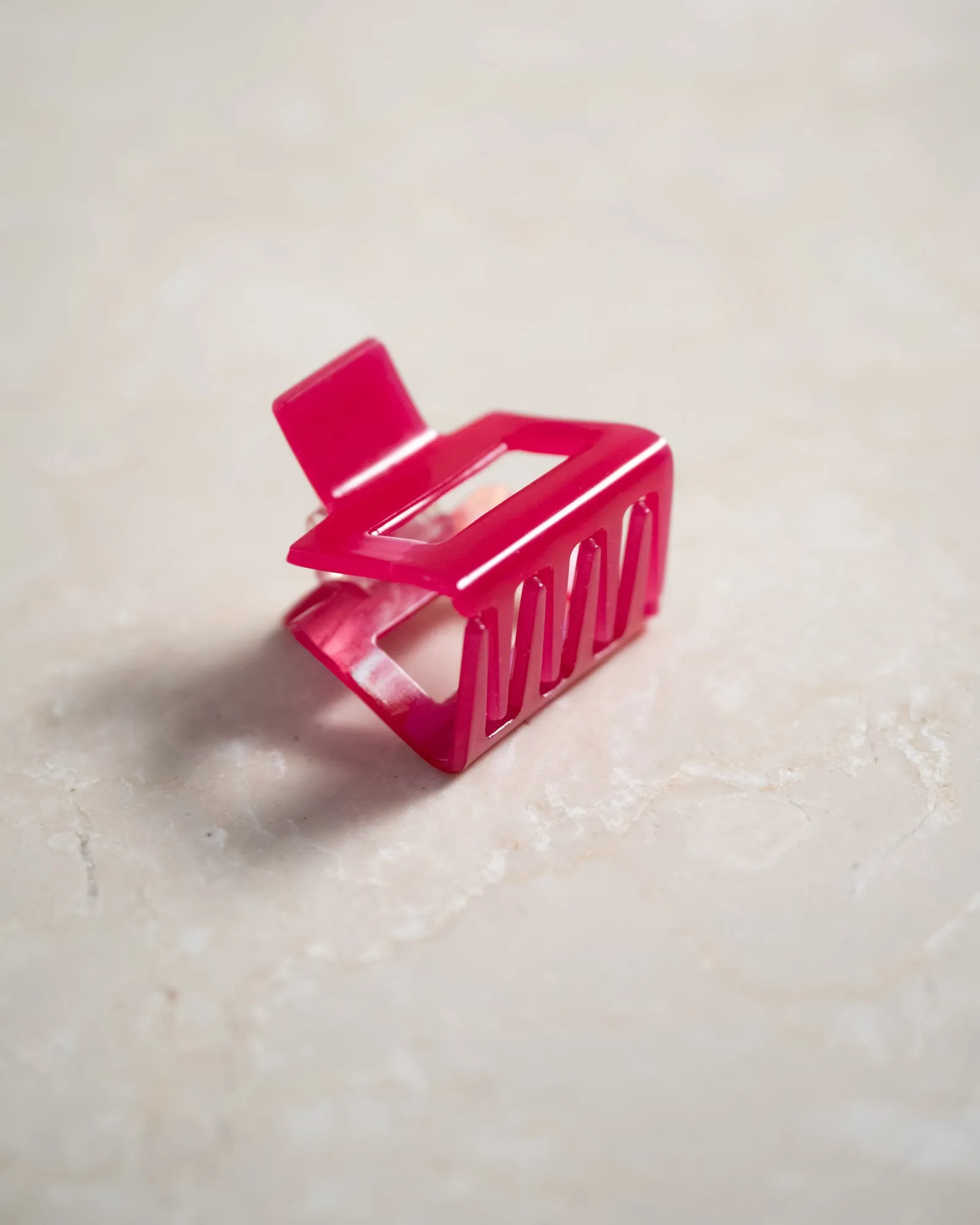 Hair Claw Clip Square Fuchsia