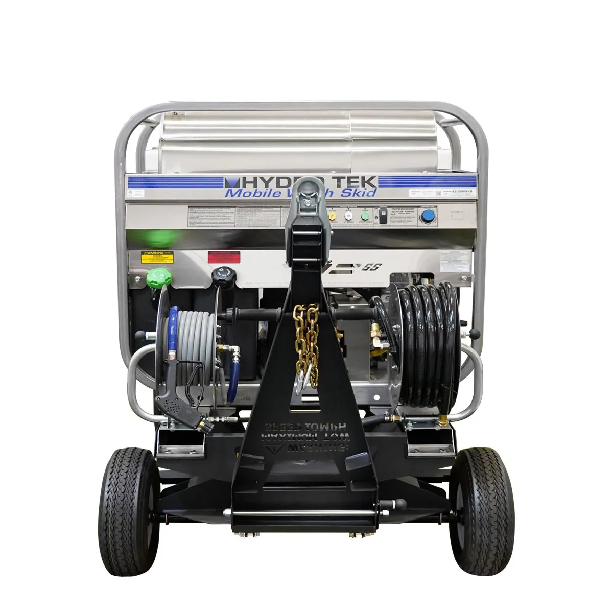 HYDRO TEK Nilfisk 3000 PSI 4.8 GPM Hot Water Pressure Washer, ATV Tow & Stow Cart   Tank Skid Package, Vanguard Engine, MADE IN USA, Mfr Model # (SS30005VS, T185TW, TSKDT)