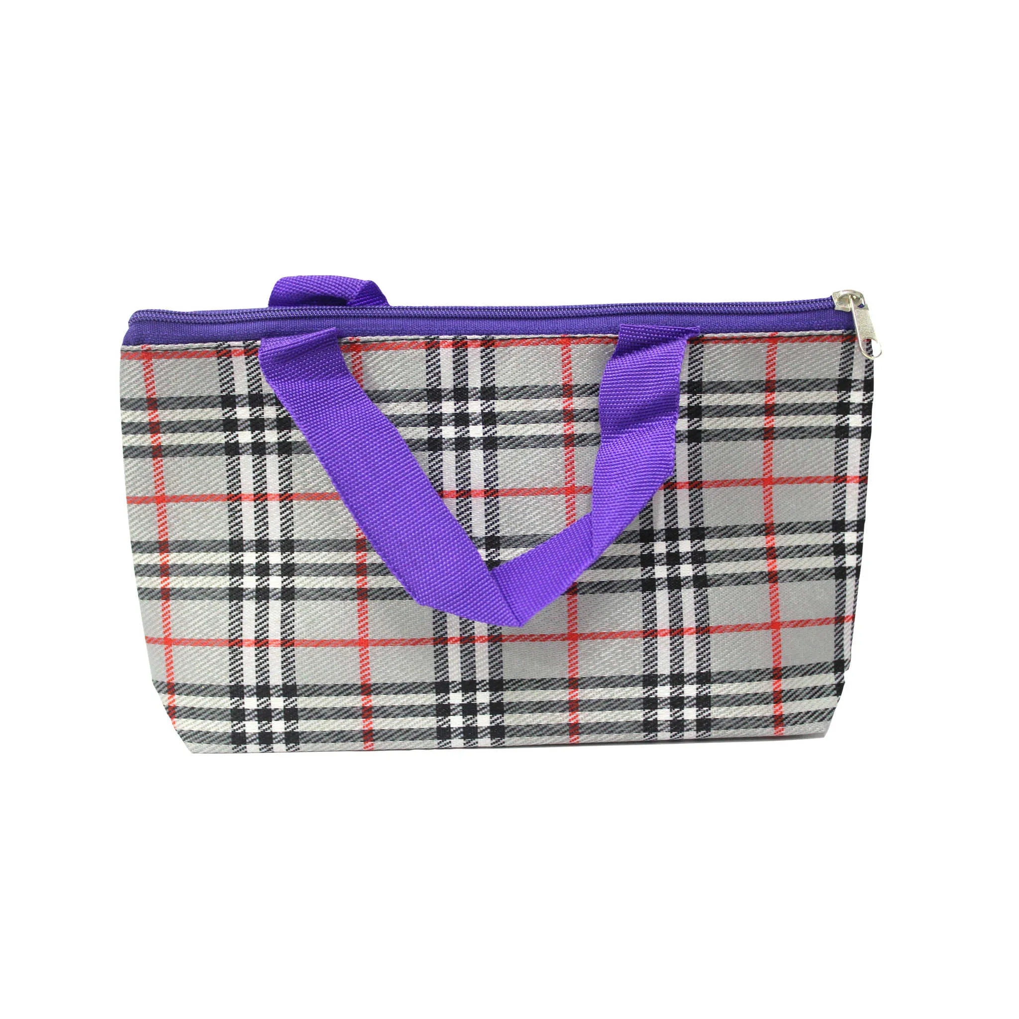 Imported Durable Canvas Printed multi purpose utility Small Bag with handles for all occasions, Checkered Theme