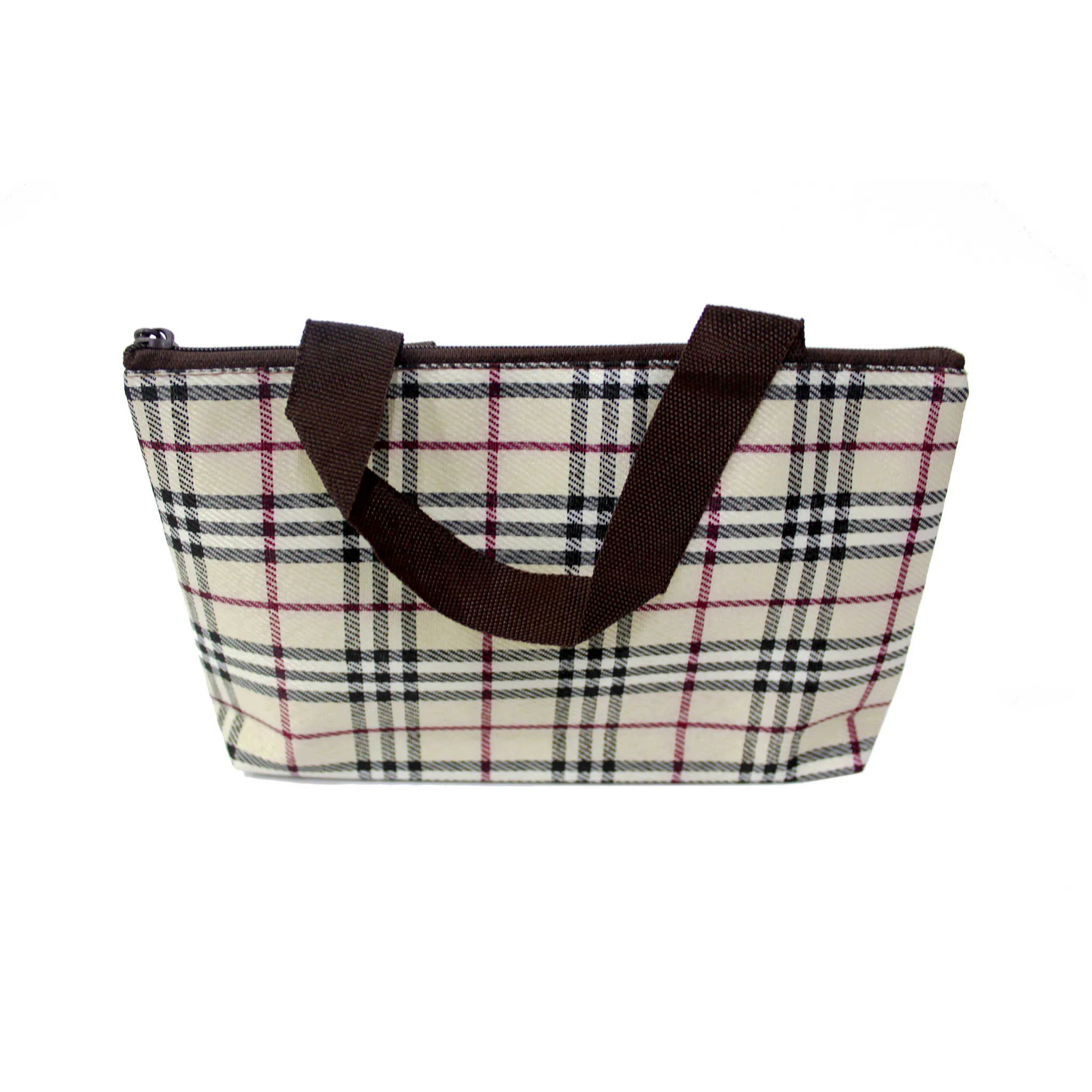 Imported Durable Canvas Printed multi purpose utility Small Bag with handles for all occasions, Checkered Theme