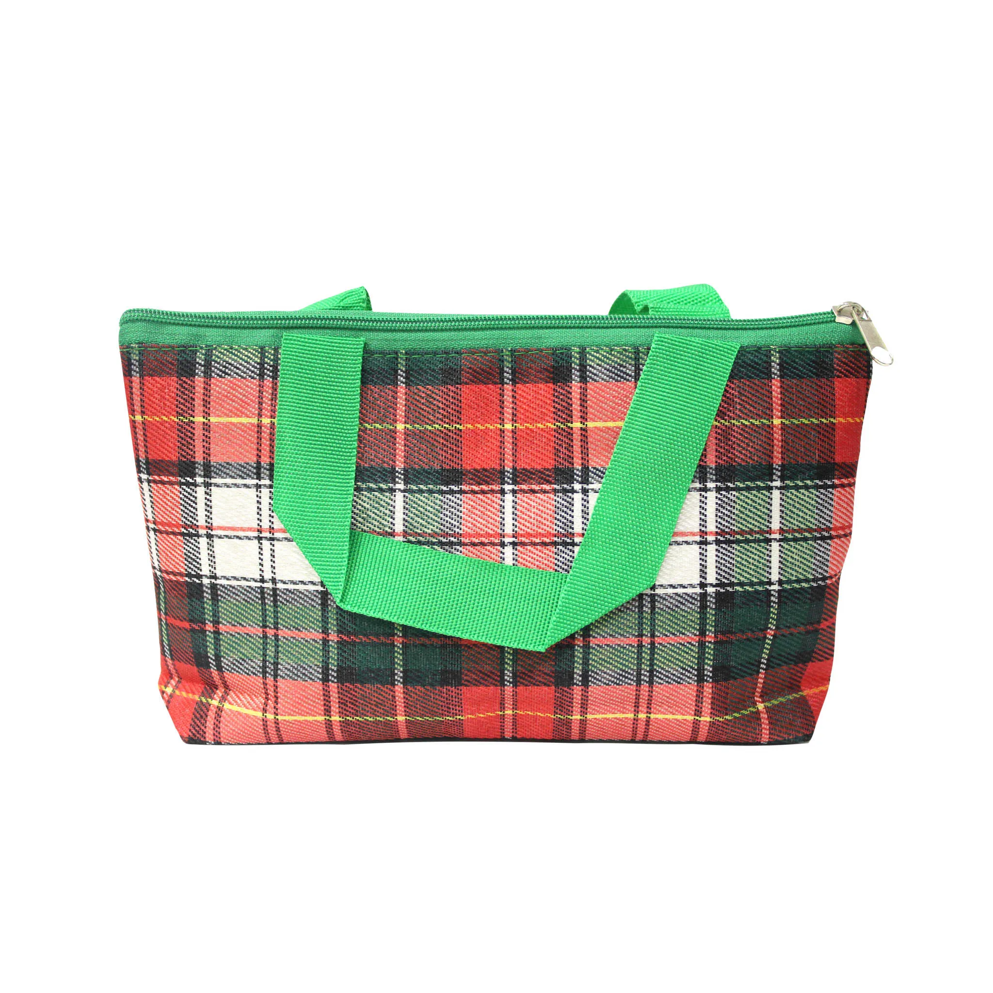 Imported Durable Canvas Printed multi purpose utility Small Bag with handles for all occasions, Checkered Theme