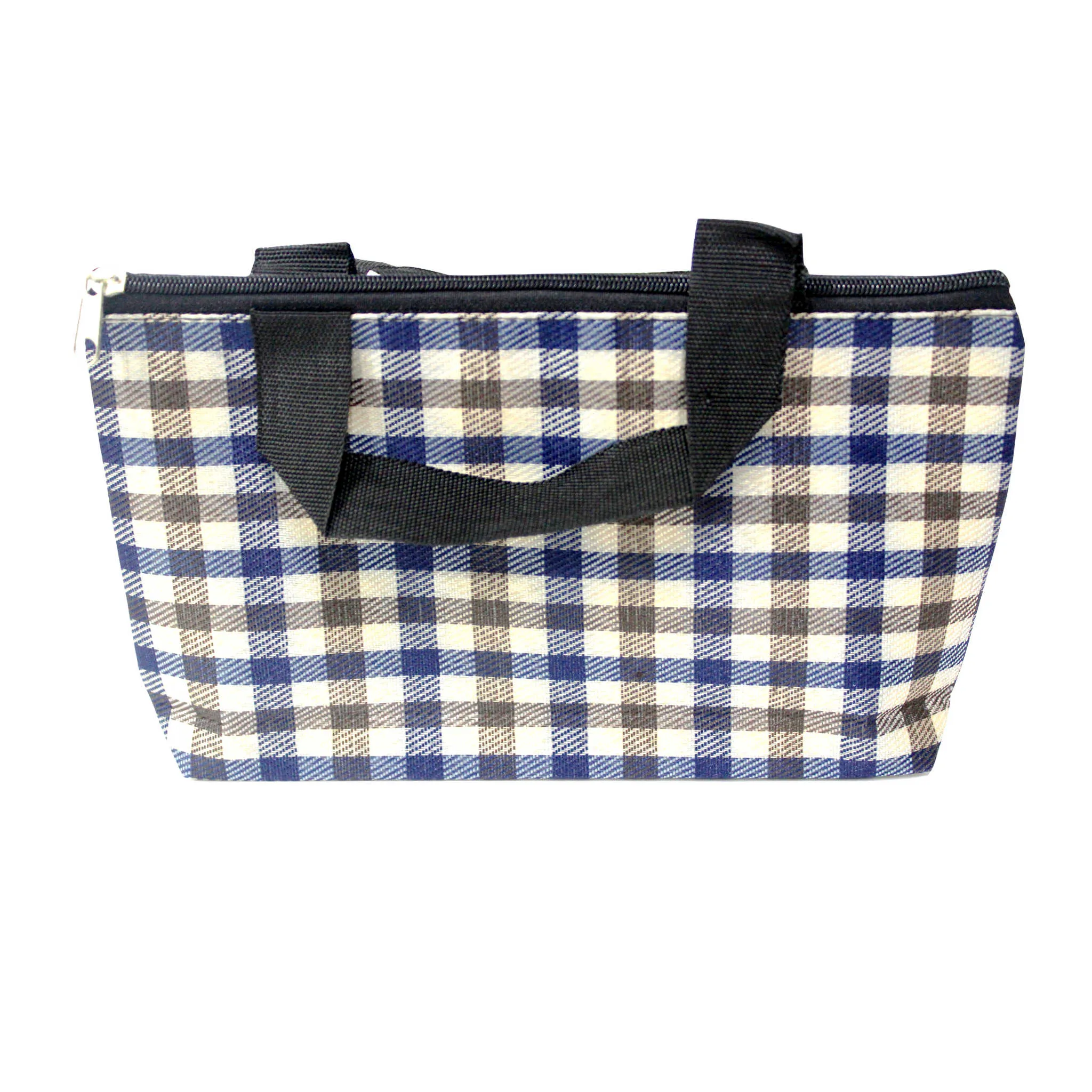 Imported Durable Canvas Printed multi purpose utility Small Bag with handles for all occasions, Checkered Theme