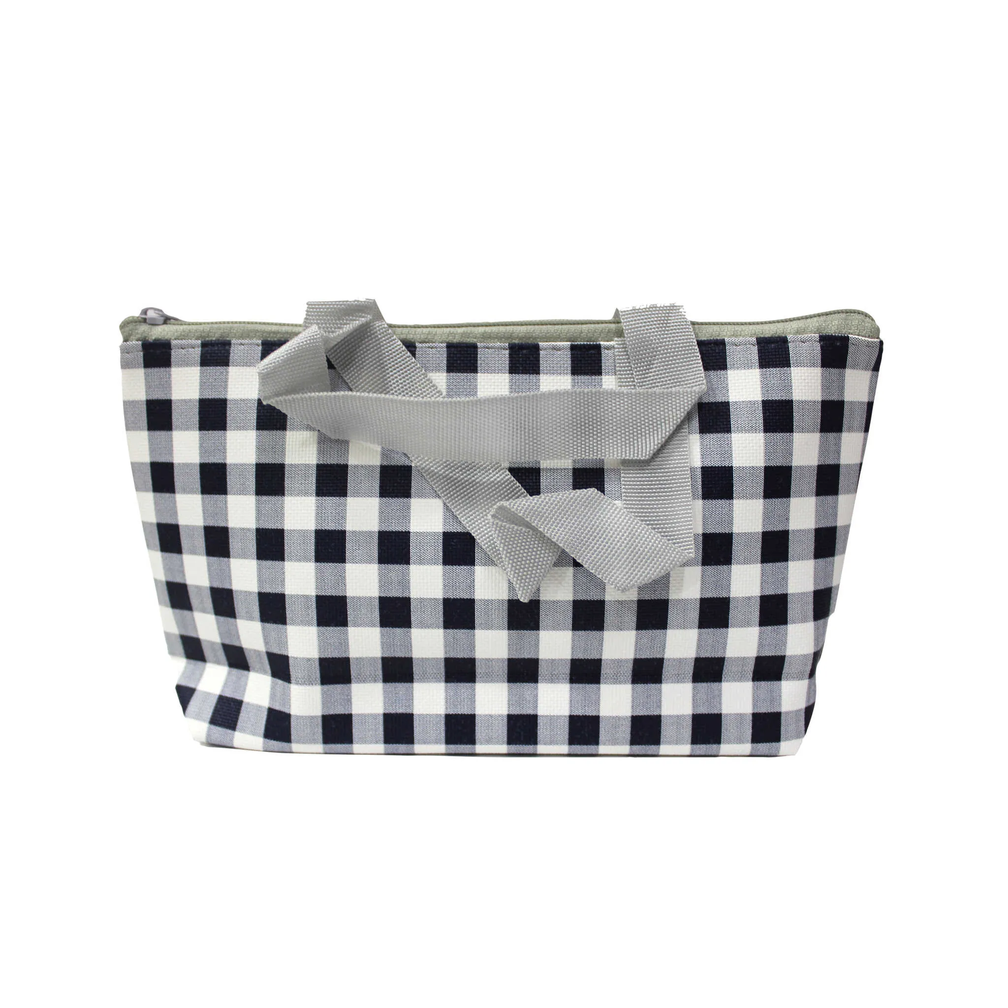 Imported Durable Canvas Printed multi purpose utility Small Bag with handles for all occasions, Checkered Theme