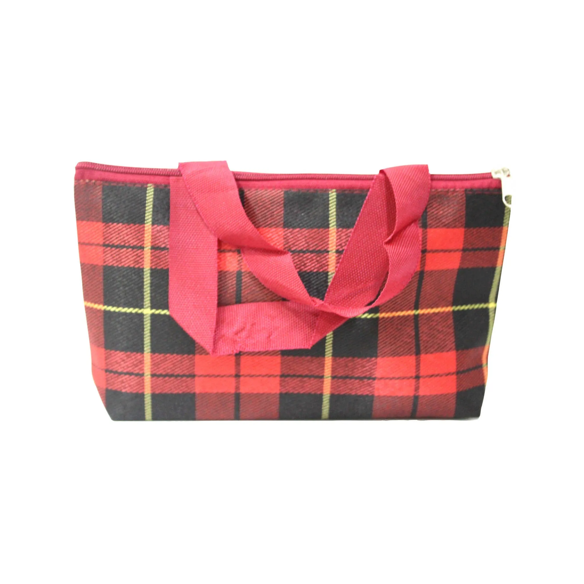 Imported Durable Canvas Printed multi purpose utility Small Bag with handles for all occasions, Checkered Theme