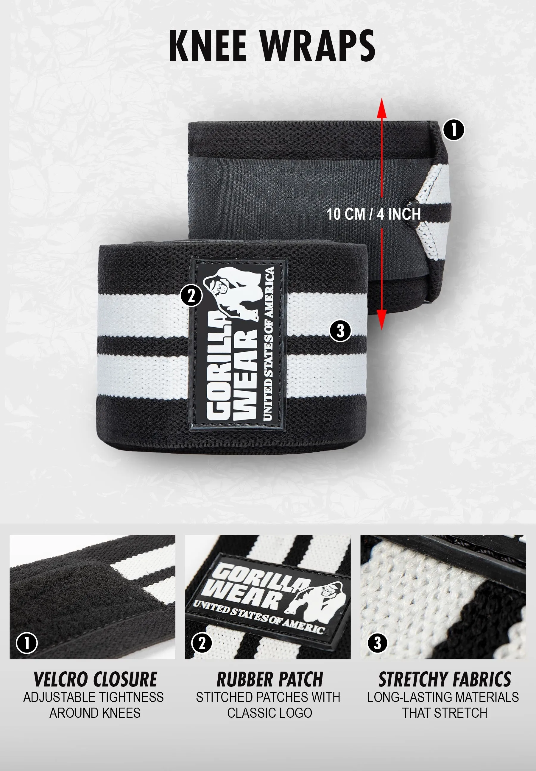 Knee Wraps - Black/Red