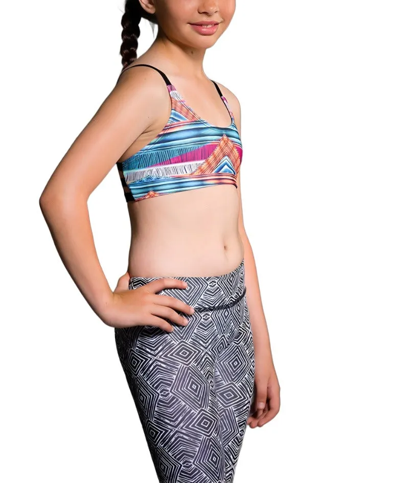 Last Chance! Onzie Youth Graphic Elastic Back Bra 882