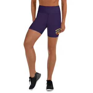 Lotus Growth Purple Yoga Shorts