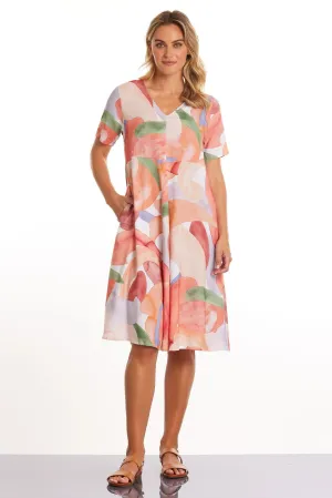 Marco Polo - YTMS49260 S/S Abstract Dress