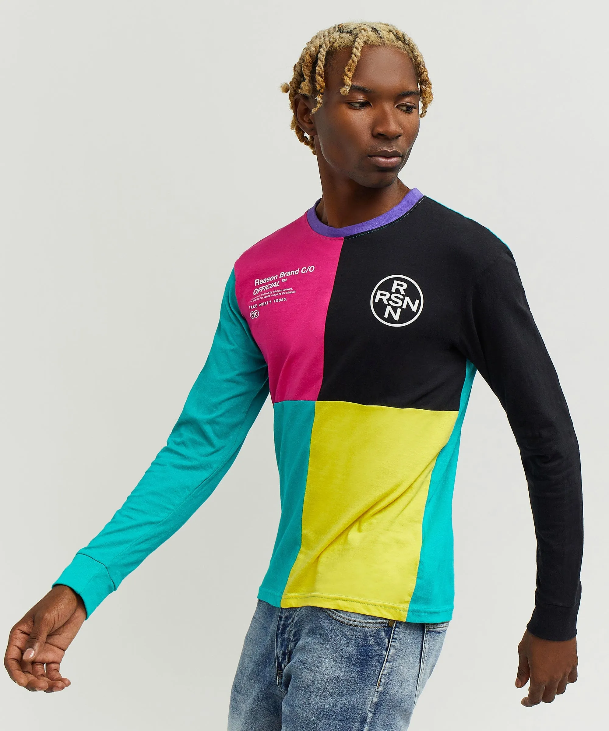 Nolan Color Block Long Sleeve Tee