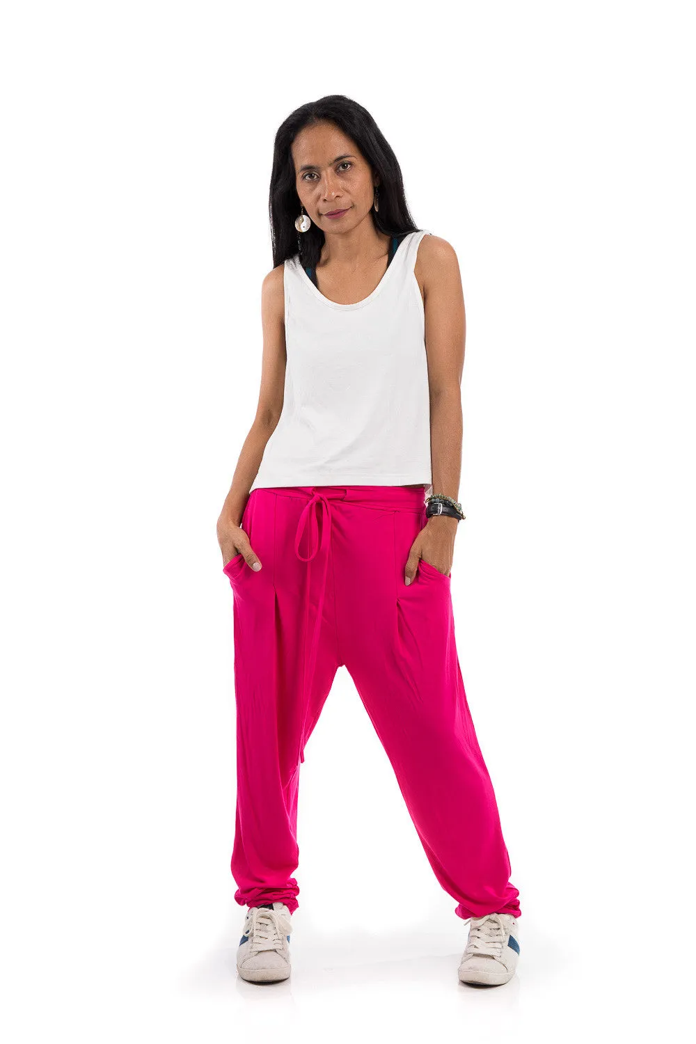 Pink pants, pink harem pants, long hot pink trousers : Urban Chic Collection no.15