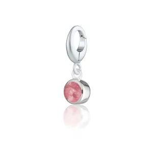 Pink Tourmaline Charm - October Birthstone