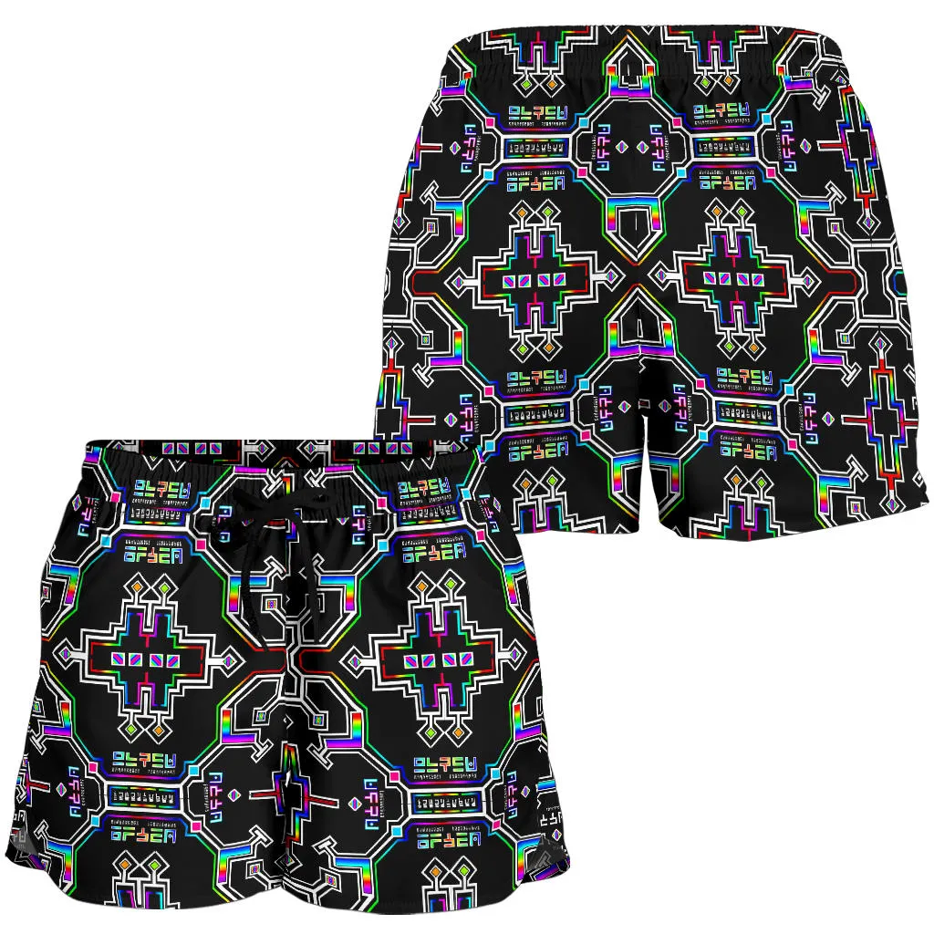 Prismatic Grid Women's Shorts