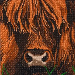 "Highland Cow" Crystal Art Kit 30x30cm