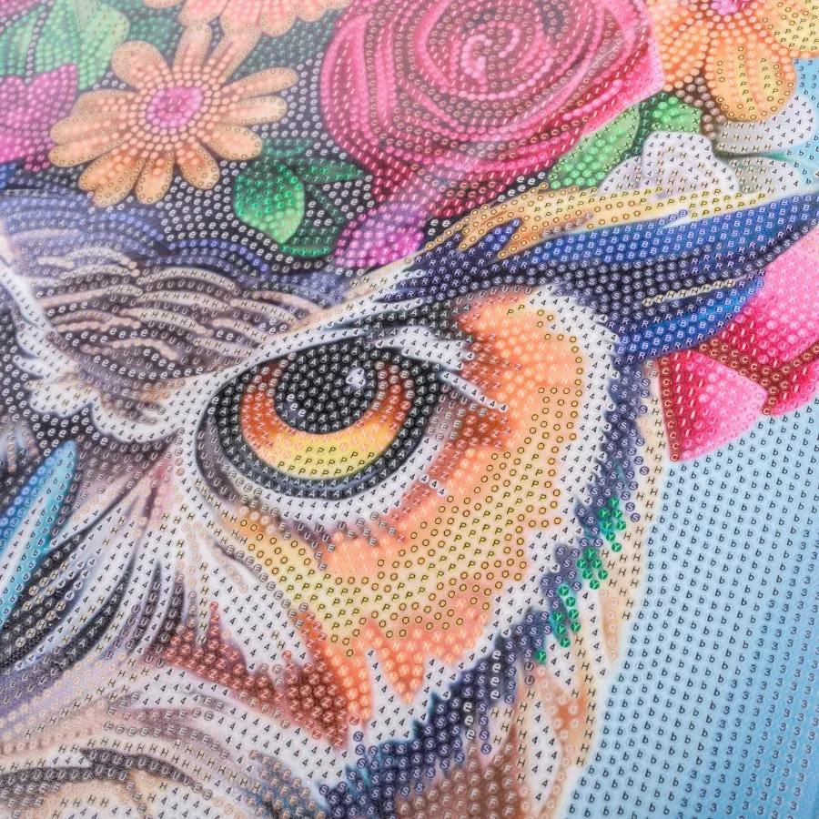 "Owl" Crystal Art Canvas Kit 40x50cm