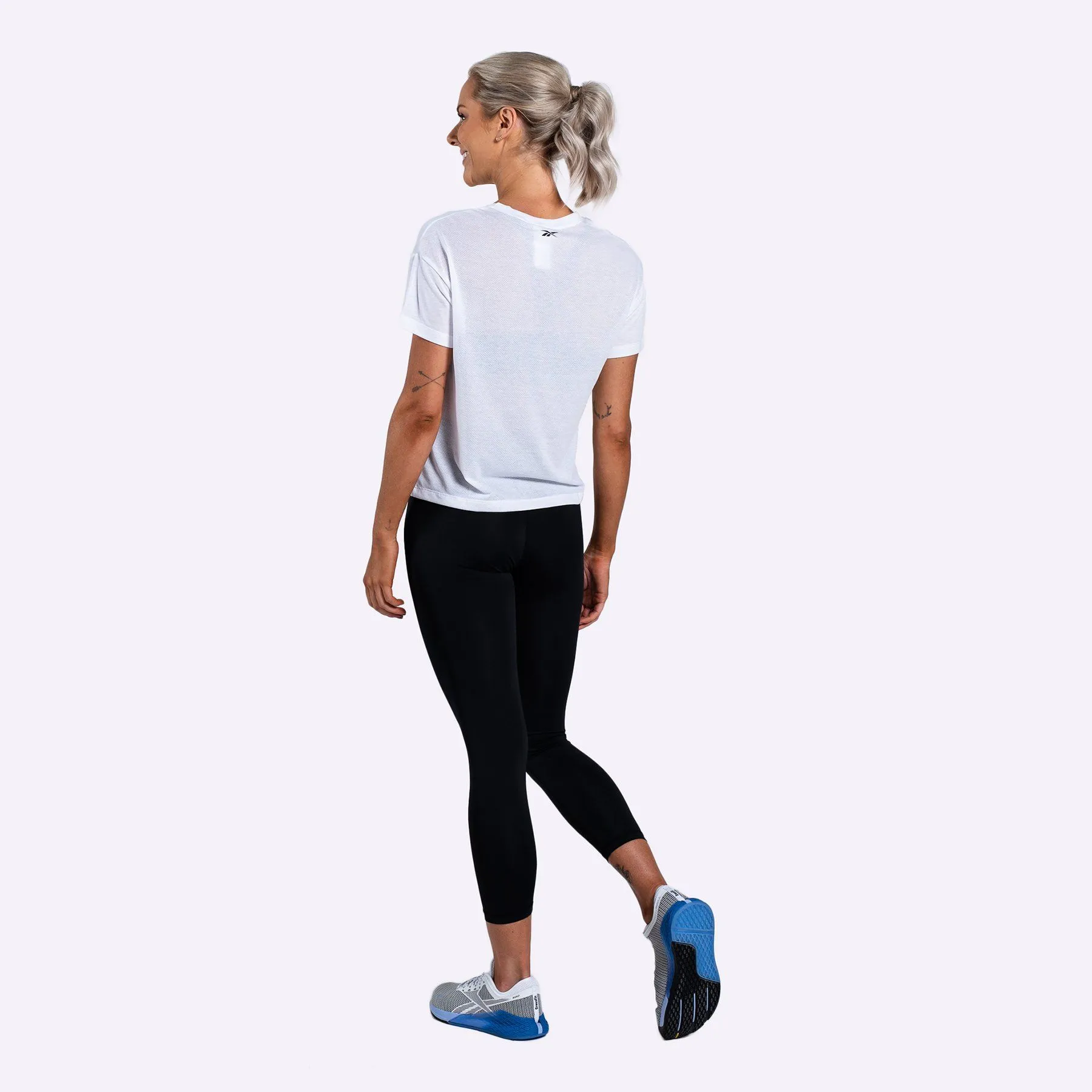 Reebok - Women's Workout Ready Supremium Logo Tee - WHITE