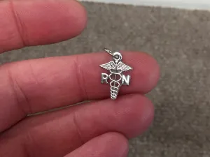 Registered Nurse Caduceus Silver Charm