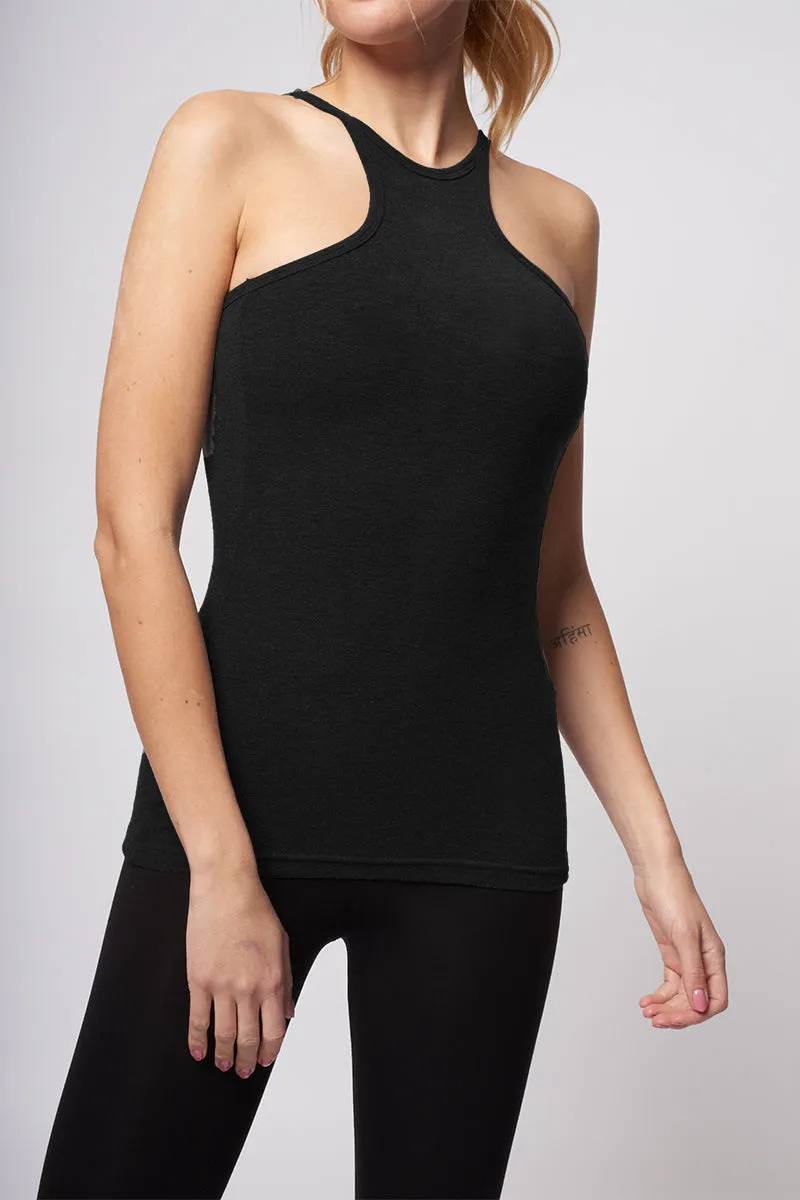 Reversible Cami with Pocket Black