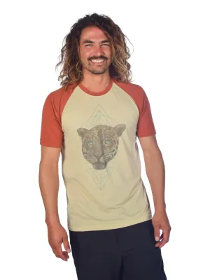 Sacred Jaguar with Sublime Triangles Raglan Tee