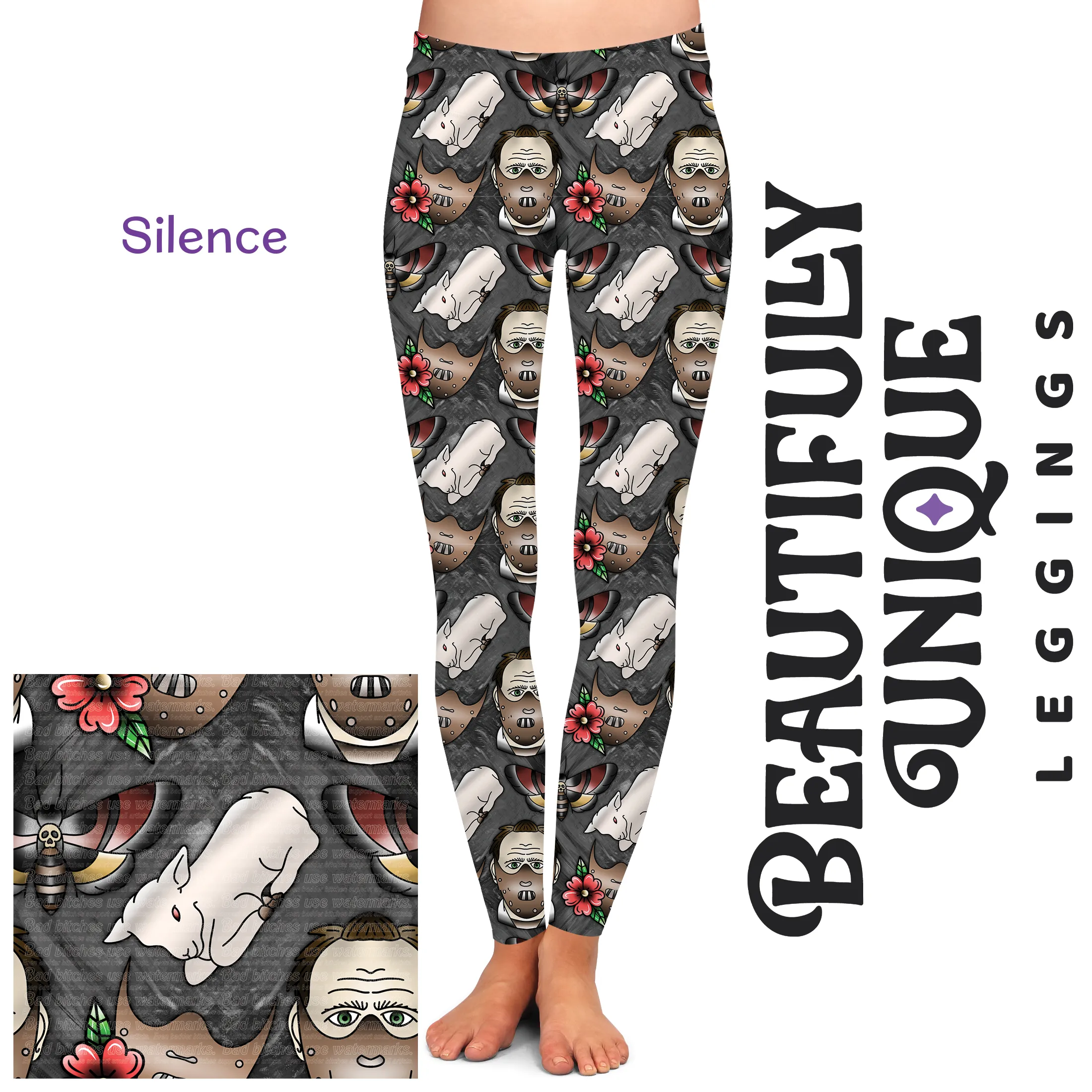 Silence (Semi-Exclusive) - High-quality Handcrafted Vibrant Leggings