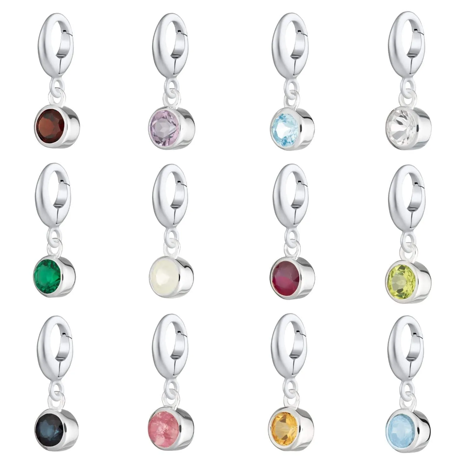 Silver Birthstone Charms