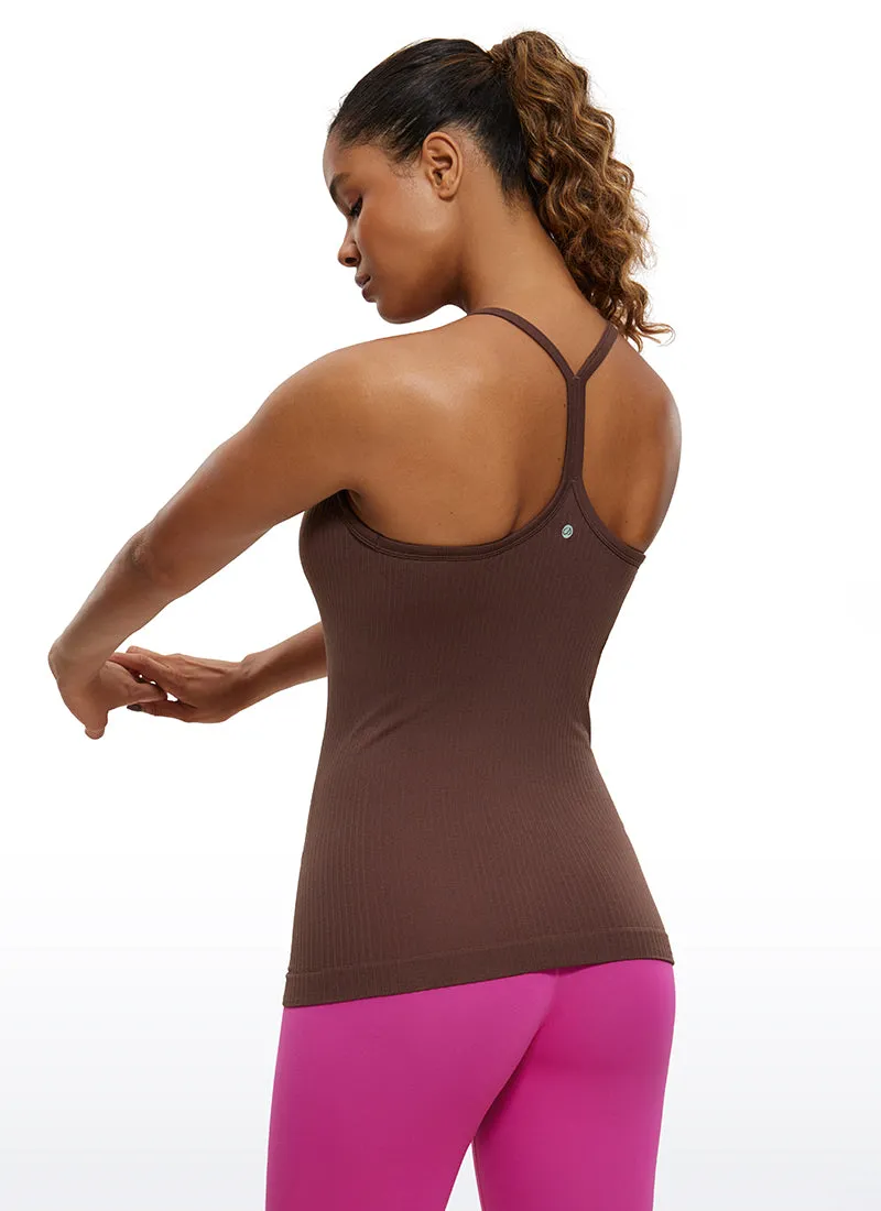 Speedy Seamless Built-in Bra Tank Y-back - Pure Color