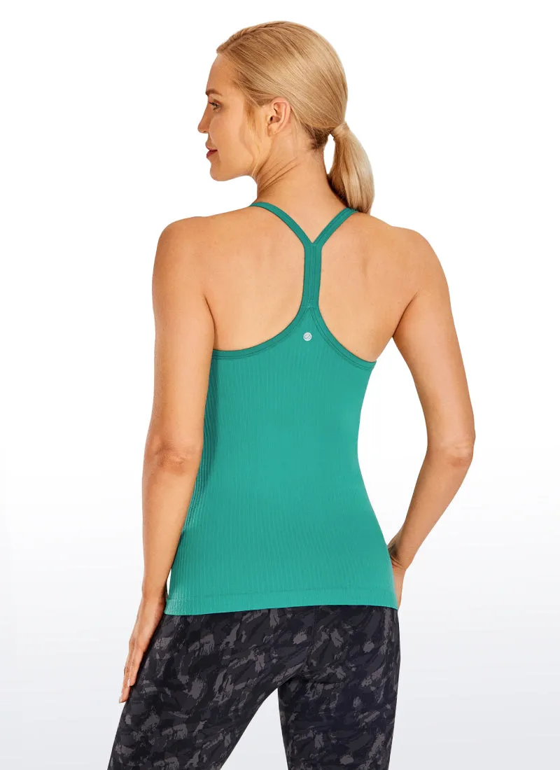 Speedy Seamless Built-in Bra Tank Y-back - Pure Color