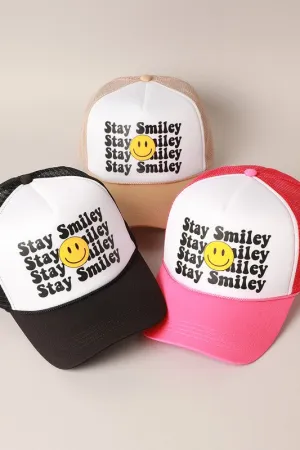 Stay Happy Foam Trucker Cap