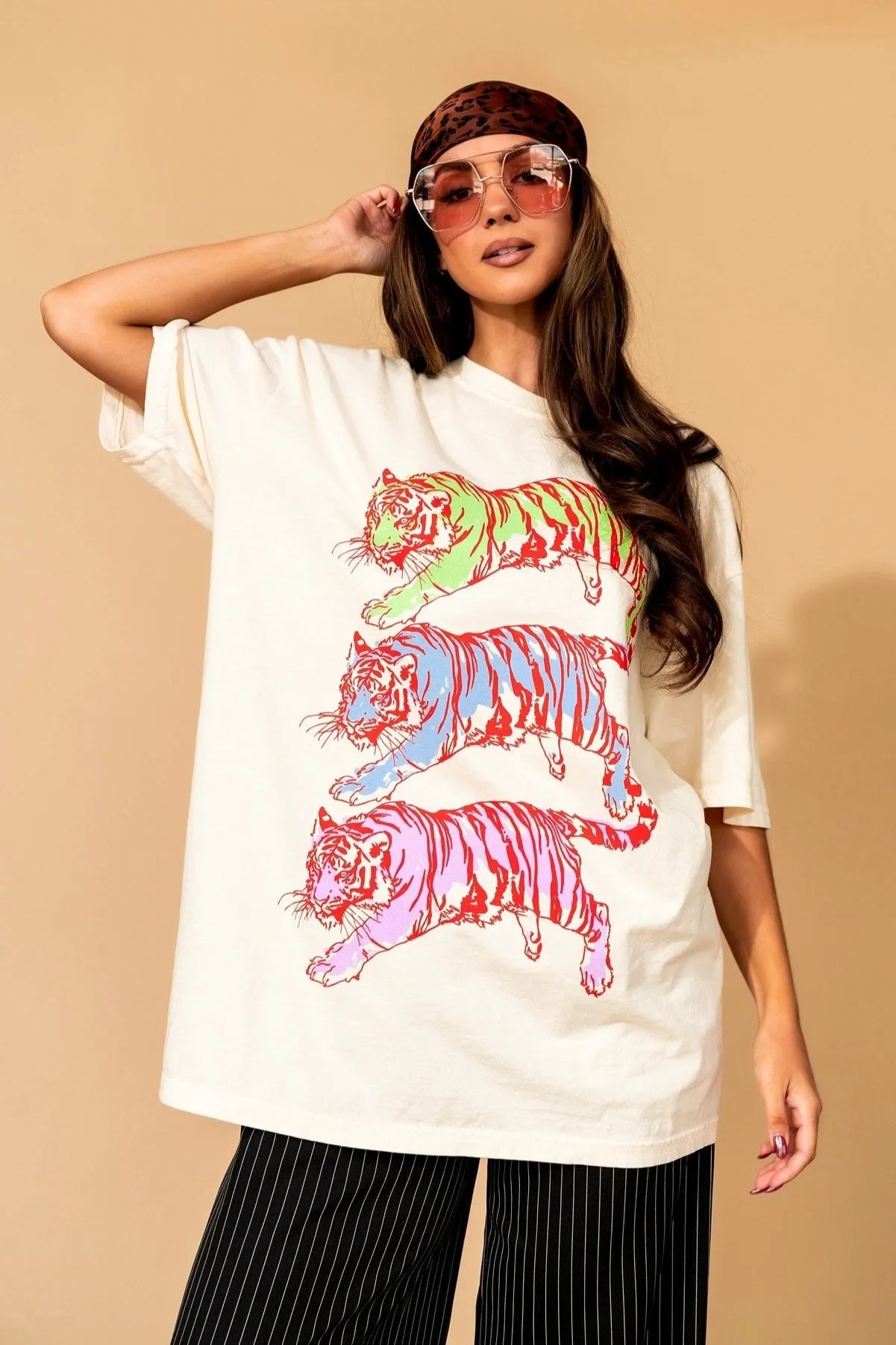 Sticks and Stones Oversized Tiger Tee