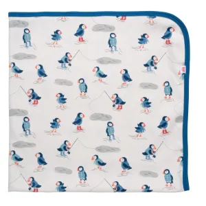 stud puffin organic cotton soothing swaddle blanket