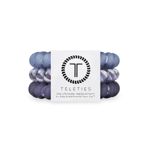 Teleties Hair Tie - Large Band Pack of 3 - Midnight Rain Navy