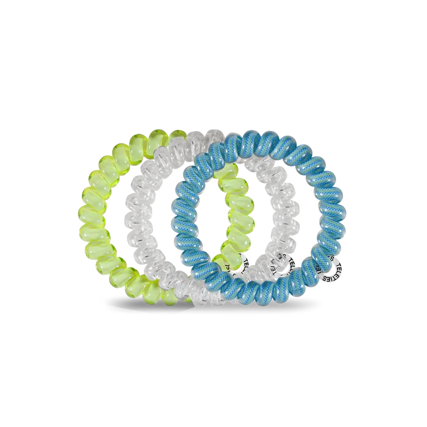 Teleties Hair Tie - Large Band Pack of 3 - Ocean Villa