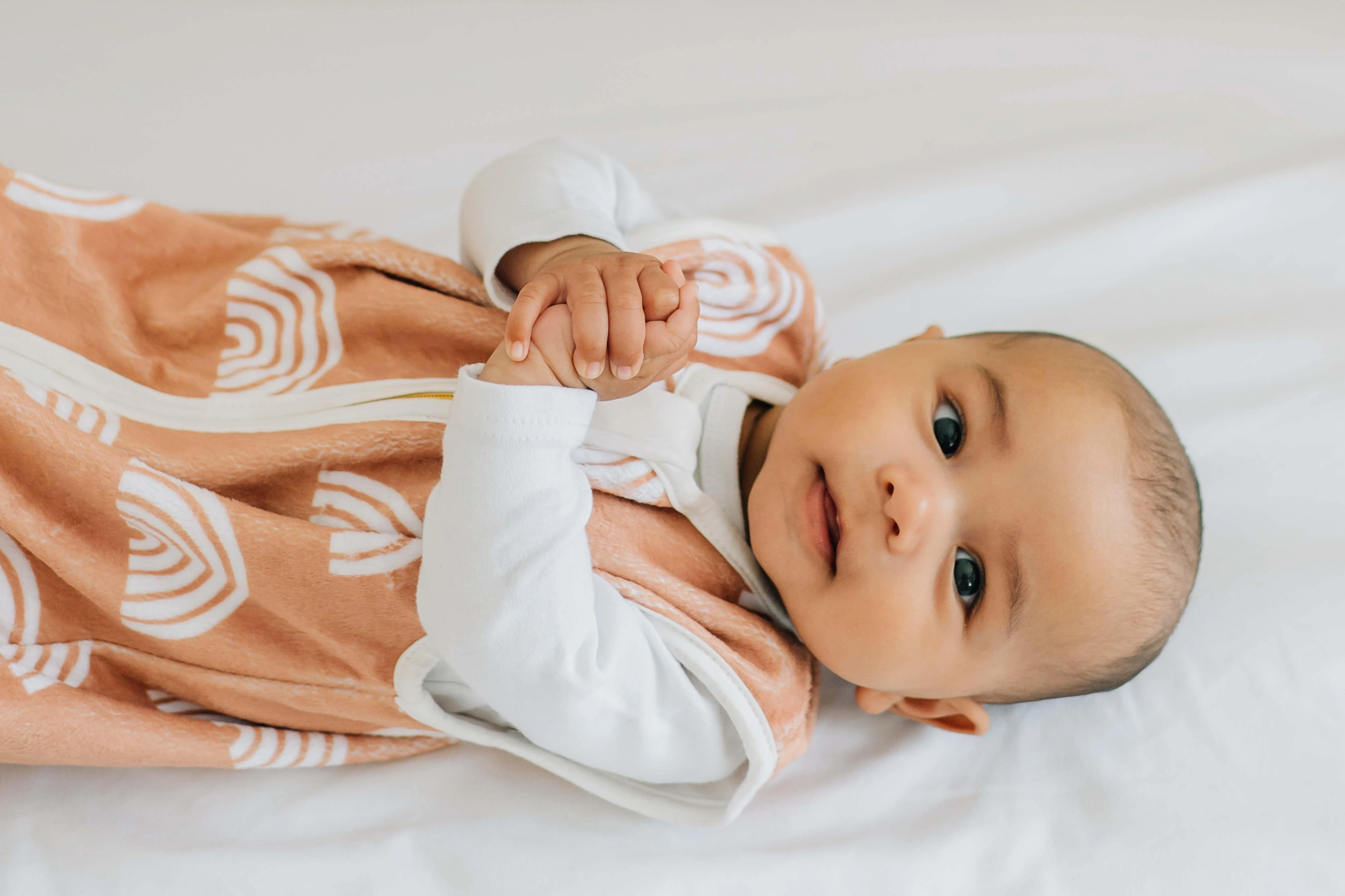 Terra Cotta Rainbow Wearable Minky Blanket