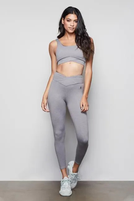 THE CUTAWAY 7/8 LEGGING | HEATHER GREY001