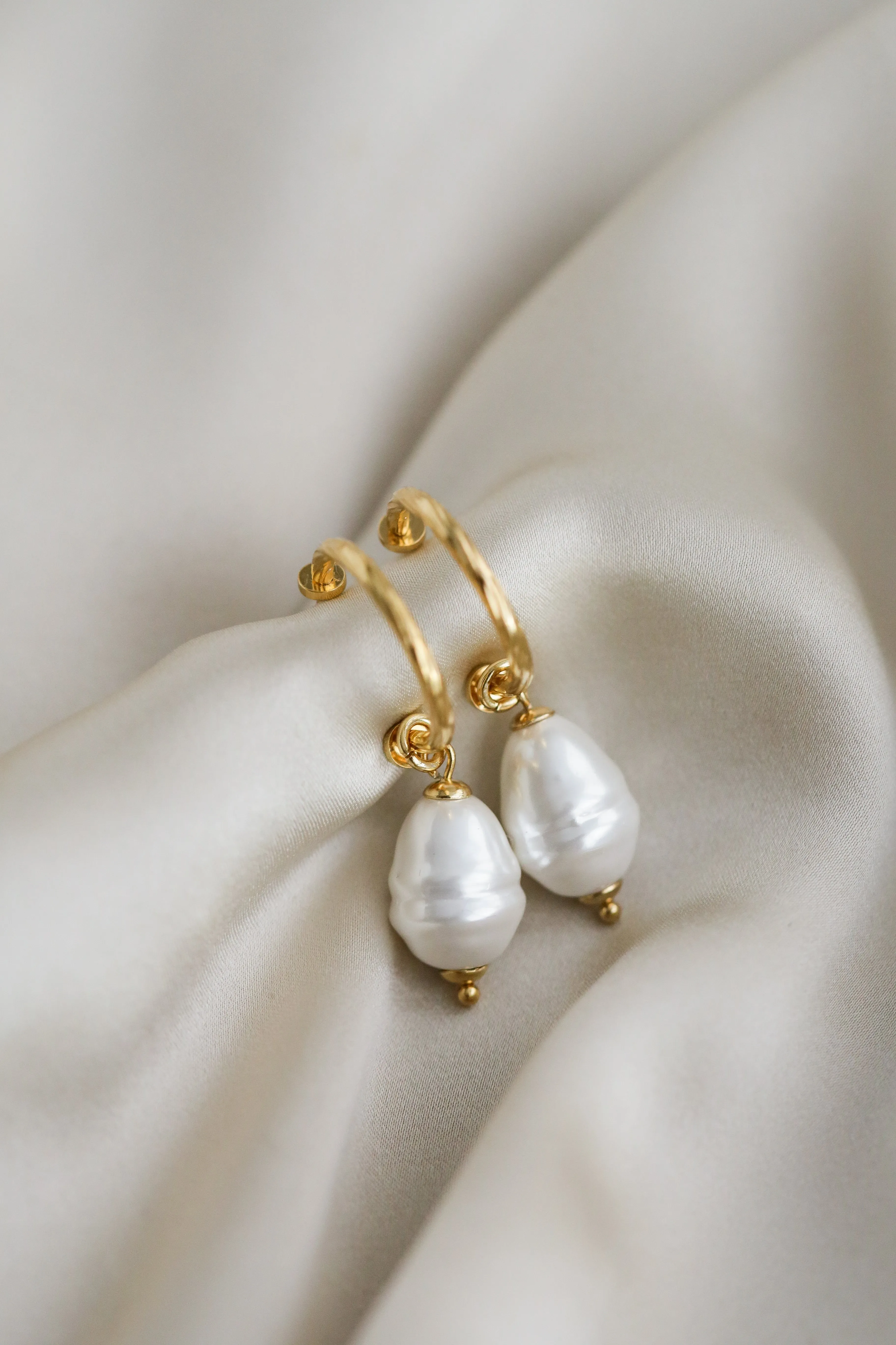 The Heart - Pearl Hoops