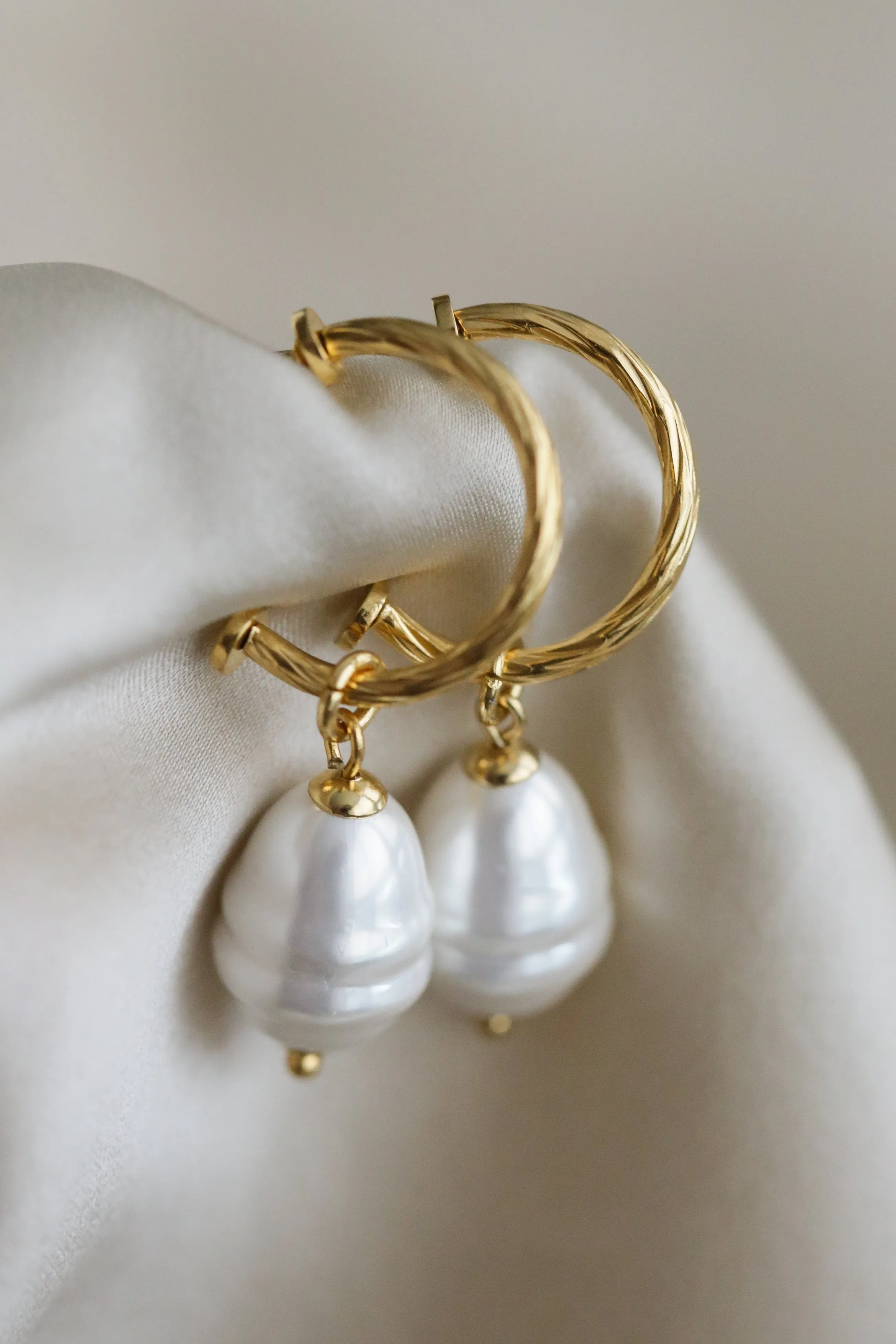 The Heart - Pearl Hoops