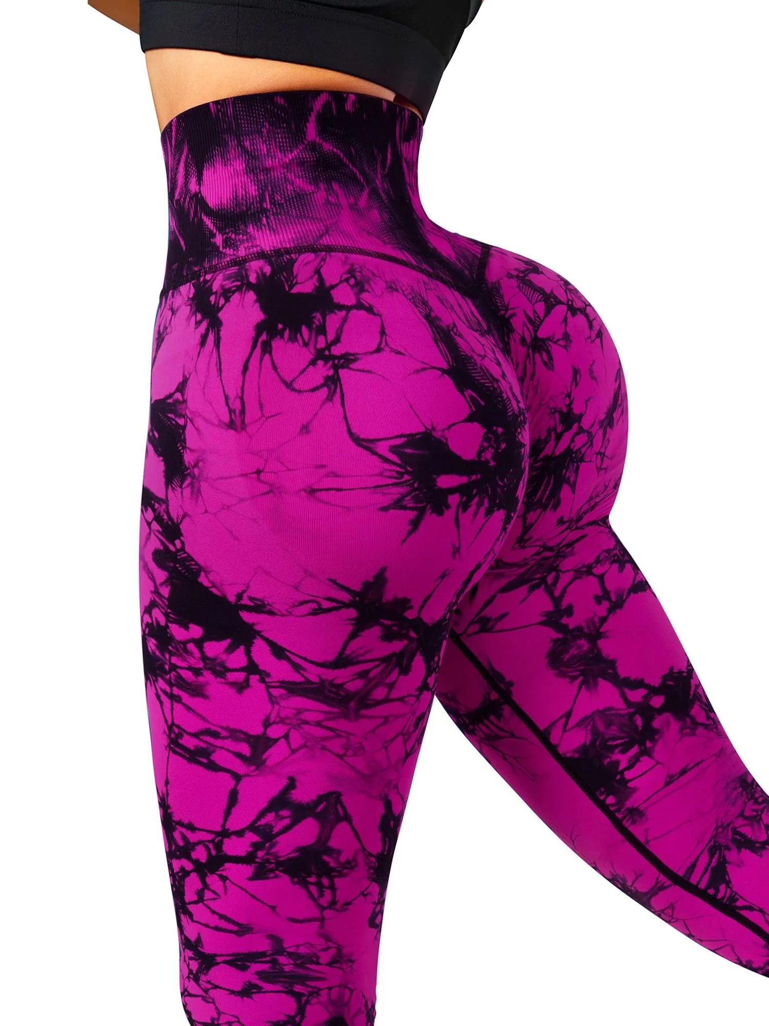 Tie Dye Printed Seamless Scrunch Leggings