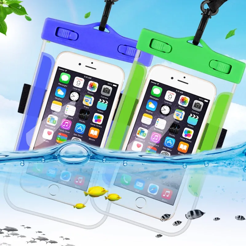 Waterproof Mobile Phone Case For iPhone 13 12 11 Xs Max Samsung S20 Clear PVC Sealed Underwater Cell Smart Phone Dry Pouch Cover