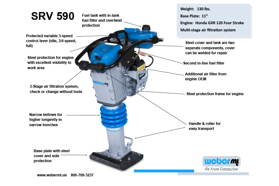 Weber SRV 590-11 Rammer - Call 860-870-8665 for Special Pricing & Payment Options