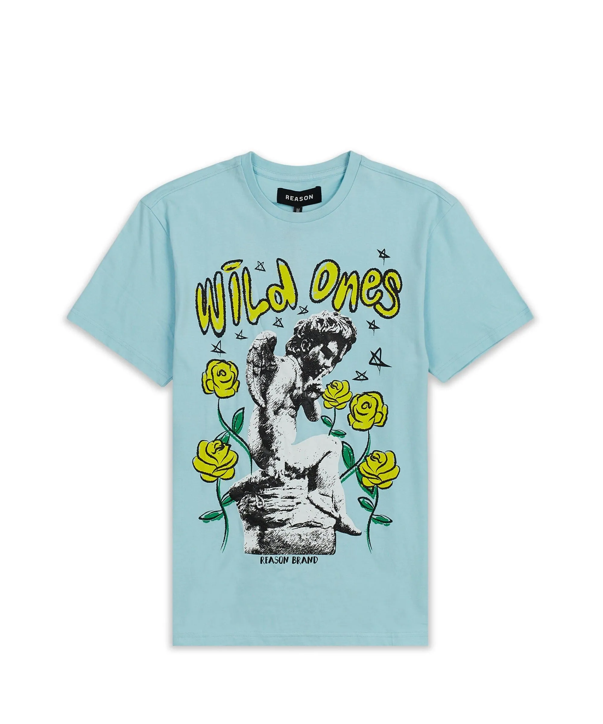 Wild Ones Short Sleeve Graphic Print Tee - Light Blue